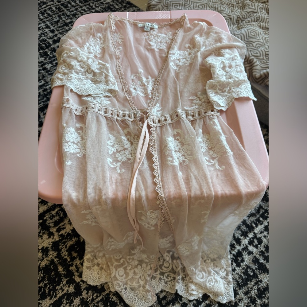 Haute Monde Blush Lace Blouse